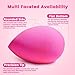 BEAKEY Large, Mini and Standard Makeup Sponges Trio Set with Soft and Bouncy Touch, Beauty Sponges Blender in Rose Pink for Powder, Cream and Liquid Blending