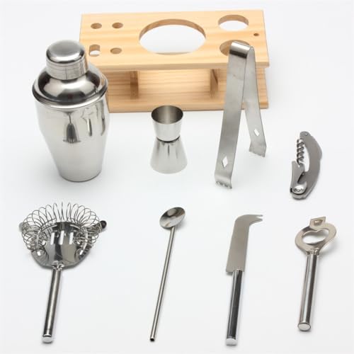 Set coctelera acero inoxidable 9 piezas miniatura 2