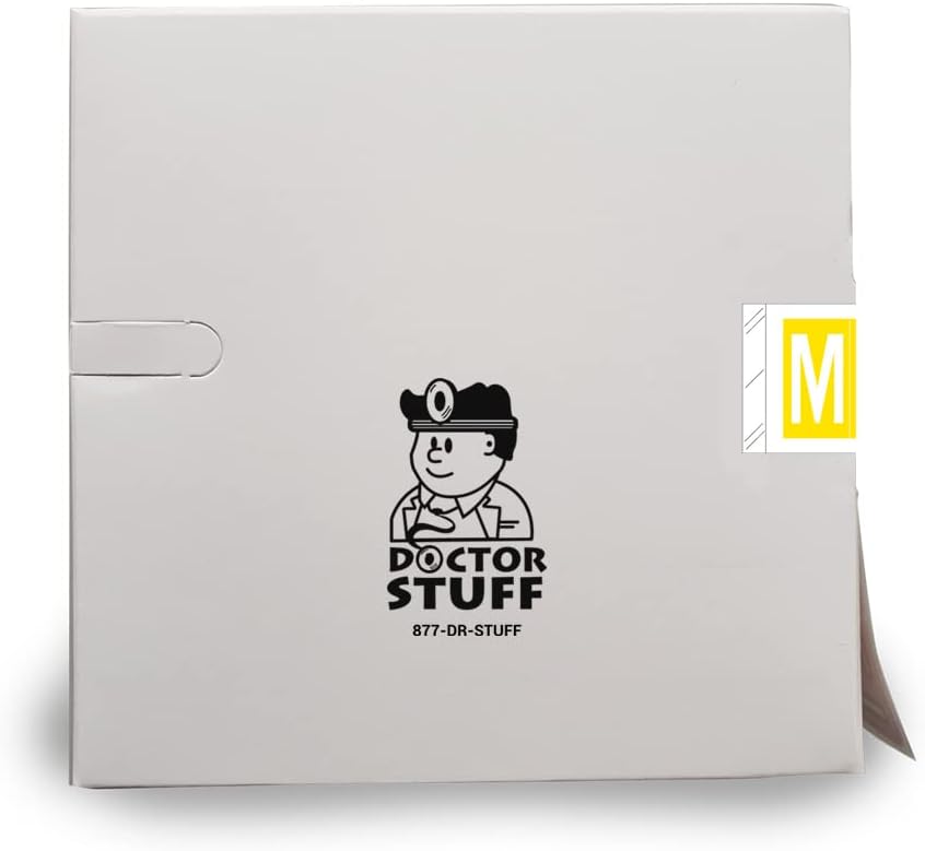 Doctor Stuff - File Folder Labels, Alphabet Letter M, Barkley FASTM - CTAM Series Compatible Alpha Stickers, Yellow, 1" x 1-1/2", 500/Roll