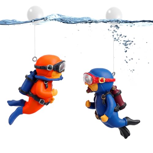 umorismo 2 Pcs Fish Tank Decorations Mini Aquarium Decorations Floating Cute Diver Figurines with Water Balloons For Aquarium Fish Tank Accessories