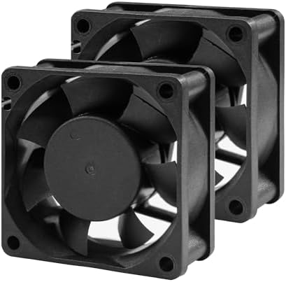 60mm Small 12V DC 2Pin Car Audio Vent Cooling Fan 5600RPM 2-Pack