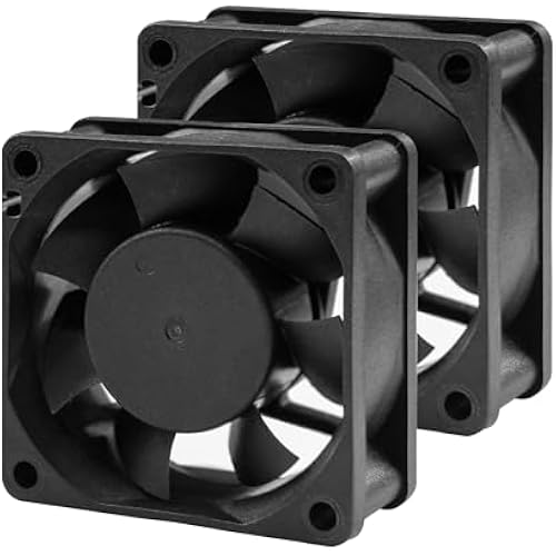 60mm Small 12V DC 2Pin Car Audio Vent Cooling Fan 5600RPM 2-Pack