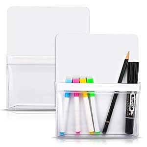 MoKo Magnetic Pen Holder, Dry Erase Marker Holder Organizer for Whiteboard Magnetic Pencil Holder for Refrigerator Organizer with Strong Magnetic Back, Forniture per Casa, Scuola, Ufficio – Bianco