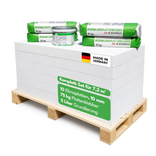 Klimaplatte 25mm Calciumsilikat Dämmplatte für innen | Kalziumsilikatplatten gegen Schimmel...