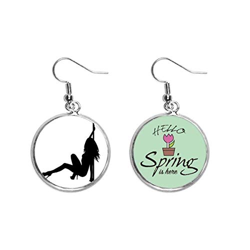 Joyas de temporada pendientes de primavera con refinado tubo de baile