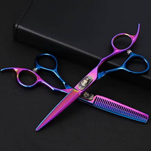 Ciseaux de barbier 6.0 pouces ensemble professionnel ergonomique - 6