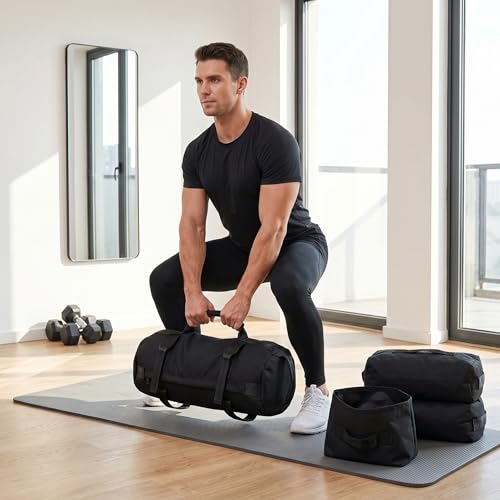 Sacos de arena Power Bag con 8 asas suaves y carga ajustable de 20 kg 6