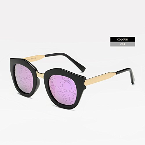 C04 TOPSPORTS Polarized Women Beach Sunglasses Metal PC Frame Eyeglasses TAC pattern