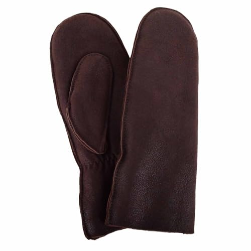 Moufles en peau de mouton double face pour protéger les mains froides en hiver femme
