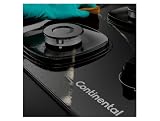 Cooktop 5 Bocas a Gás GLP Continental Mesa de Vidro Preto Acendimento Automático KC5GR