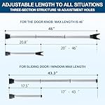 Rerishom Door Security Bar, Door Stoppers Security bar,Heavy Duty Door Lock Security Door Jammer Door Stopper for Apartment, Hotel Room,Screen Door Hardware, Gate Lock Bar, 2 Pack - Image 2