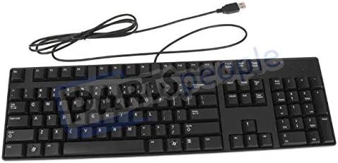 Genuine Dell M372H, N242F, T347F, SK-8175, KB1421, L30U Black Slim Quiet Keys USB Keyboard for Notebook and Desktop Systems with USB Ports