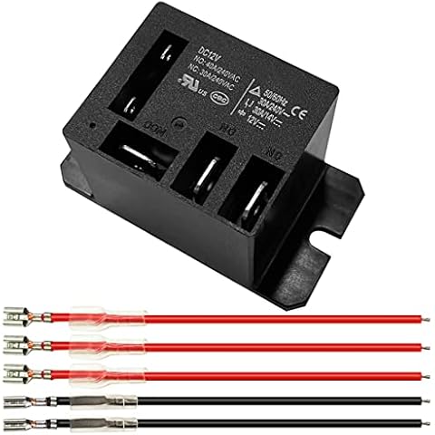 ABXLNIU Power Relay SPDT DC12V Coil, 30 Amp 240 VAC Mini Relay with Flange-Mounting, NT90-DC12V Cover