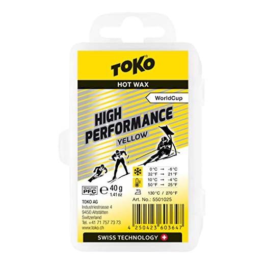 Toko Skiwachs High Performance, Größe:40 g, Farbe:Yellow 0 °C - -6 °C