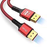 Dbilida VESA Certified DisplayPort 2.1 Cable 6.6ft, 16K DP 2.0 Cable Supports 80Gbps, 16K@60Hz, 8K@120Hz, 4K@240Hz/165Hz, 2K@360Hz HDR, HDCP2.2, 3D, ARC for TV, Gaming Monitor