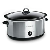 Crock-Pot 7 Quart Oval Manual Slow Cooker, Stainless Steel (SCV700-S-BR), Versatile Cookware for Large Families or Entertaining