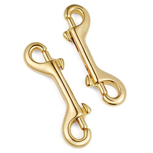 ERINGOGO Oval Swivel Trigger Clips Hooks 2 Pcs Brass Lobster Clasp for Straps and Bags
