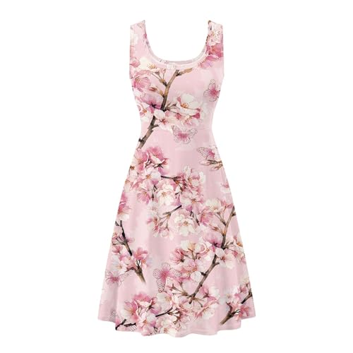 Image of TOADDITDO Womens Summer Sleeveless Tank Dress with 2 Side Pockets XS-4XL Plus Size