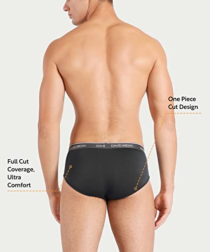 David Archy Mens Briefs Bamboo Underwear Pouch Breathable Super Soft Comfort Lightweight No Fly 4 Pack #TOP2