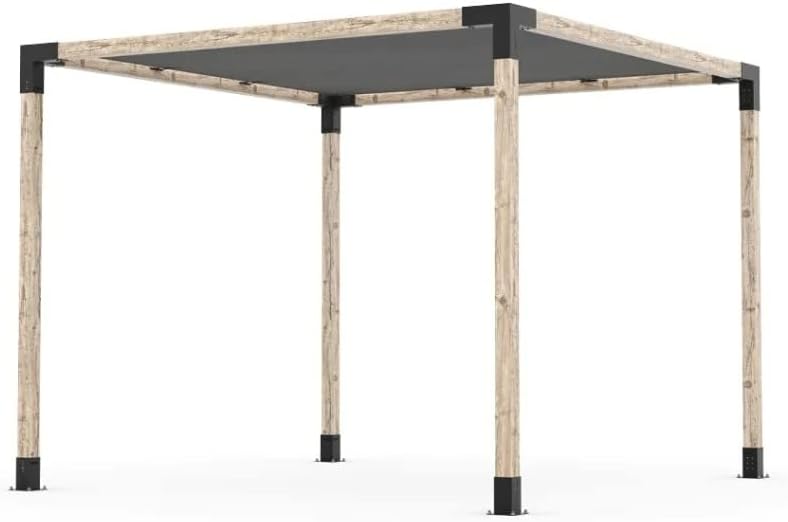 Pergola Kit with Shade SAIL for 4x4 Wood Posts (10x10)
