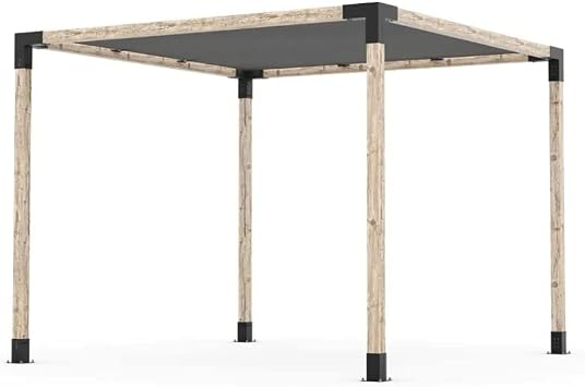 Pergola Kit with Shade SAIL for 4x4 Wood Posts 10x10