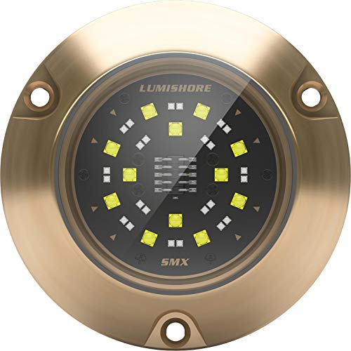 Lumishore SMX54 Eclipse Dual Color Surface Mount LED Underwater Light (Blue/White), 60-0534