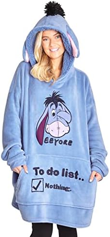 Disney Hoodie Blanket, Sherpa Fleece Oversized Hoodie, Eeyore Stitch Gifts