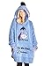 Produktbild Disney Oversize Pullover Damen, Lilo und Stitch Kuschel Kapuzenpullover Damen und Teenager - Geschenke für Frauen (Blau Eeyore)