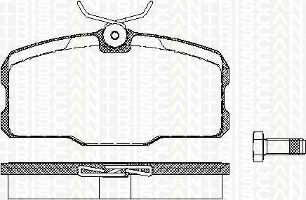 Kit plaquettes de frein Triscan 8110 23035 de remplacement pour frein à disque avant