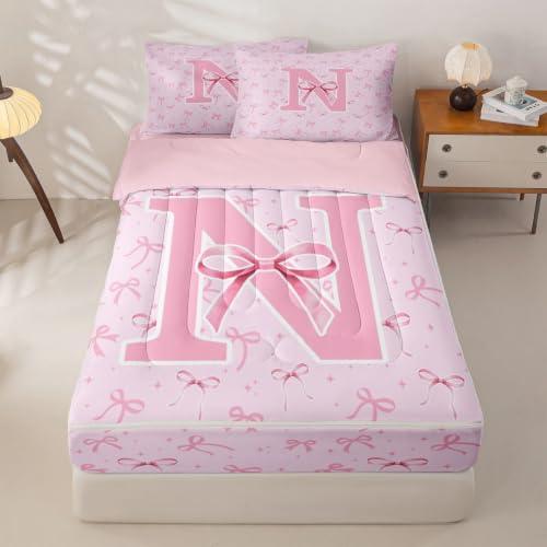 Feelyou Cute Pink Bow Comforter Set image