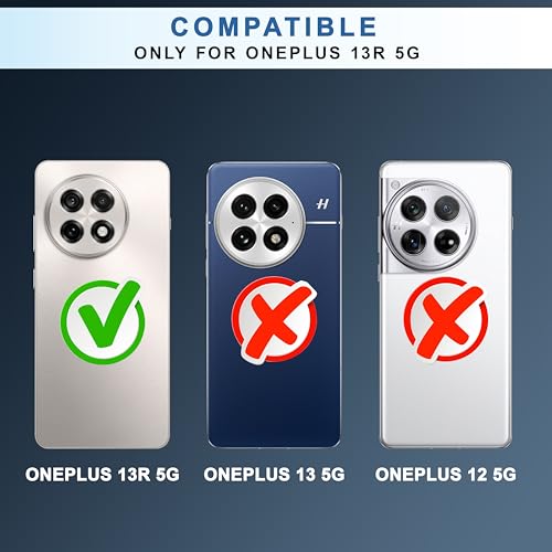 Image of CEDO Backcover for OnePlus 13R (5G) | Camera Protection Bump Shockproof Edge | Ultra Hybrid Transparent Acrylic Clear TPU+PC Hard Backcase Cover (Black)