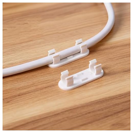 10 Cable Management Clips for Desk Dual Slot Cord Organizer Holders Wire Routing Clips for Home Office
