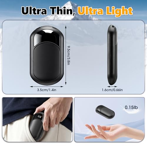 Handwärmer Elektrisch 2-Pack, Elektrische Tragbarer Wiederaufladbarer USB Handwärmer… – Ansicht 2