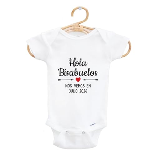 Hola Bisabuelos Baby Bodysuit. Spanish Pregnancy Announcement To Great Grandparents