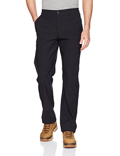 UNIONBAY Men's Rainier Lightweight Comfort Travel Tech Chino Pants, Black, 38x32