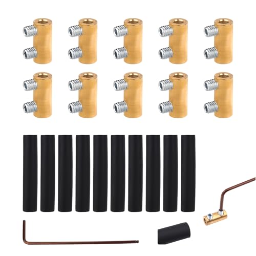 Conectores de cables de latón macizo 10 AWG con terminales de empalme robustos de 80 A