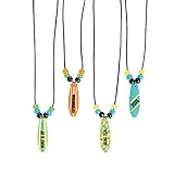 Fun Express - Surf Board Necklace for Birthday - Jewelry - Necklaces - Necklaces - Novelty - Birthday - 12 Pieces