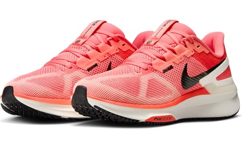 Nike Structure 25 Women's Road Running Shoes (DJ7884-800, Magic Ember/Sail/Apricot Agate/White)2