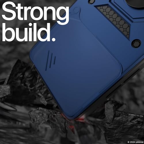 Image of AIBEX Back Cover for Vivo T3 Pro 5G / IQOO Z9s Pro 5G | D10 Tough Armor Case | Sliding Camera Shield | 360 Protection | Kickstand Ring Holder | Military-Grade Shockproof Bumper Case