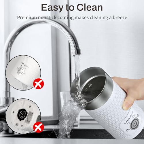 Image of SIMPLETASTE Milk Frother, 4-in-1 Electric Milk Steamer, Automatic Warm and Cold Foam Maker and Milk Warmer for Latte, Cappuccinos, Macchiato, Hot Chocolate