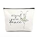 Dance Bag Ballet Ballerina Makeup Bag Elegant Dancer Gifts Inspirational Dance Gifts Recital Gifts for Women Teen Girls Ballet Dance Lovers Dancing Teacher Student Daughter Just A Girl Who Loves Dance