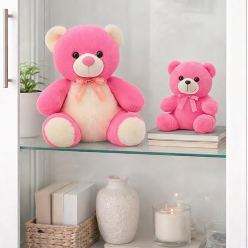 Image of Tabitha Stuffed Toys-Ultra Soft Plush Toy for Kids | Birthday Gifts for Kids and Girls | (Combo of 2 Toys 30 Cm Pink Teddy & 25 Cm Pink Teddy)