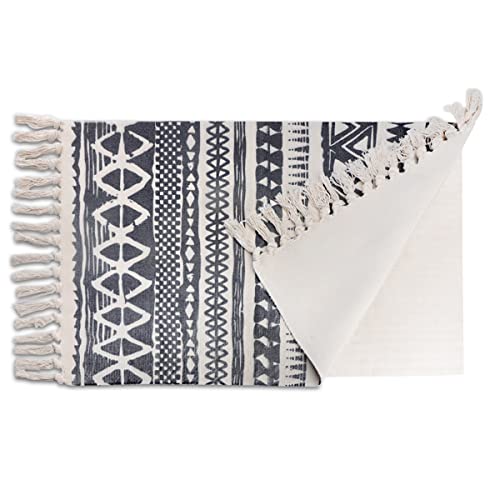BULANGDE Alfombra Flecos Boho Decorativa, Alfombra Algodon Geometrica Lavable Alfombras Antideslizantes, Alfombra Salon Trenzada para Sala de Estar Dormitorio Habitación Infantil 60*90cm (Negro) Cover