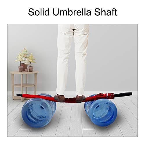 Lejorain 68 Inches Extra Large Windproof Golf Umbrella - Double Canopy SPF 50+ UV Protection from Storm/Blizzard/Rain/Sun(red)