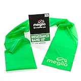 Meglio Latex Free Resistance Bands 7ft. Exercise Bands for Physical Therapy, Strength Training Workouts, Yoga, Pilates, Stretching. Range of Resistance Strengths & FREE Exercise Guide Booklet Included