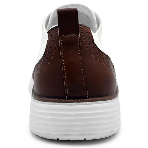 Image of AKADEMIKS Mens Olney Wingtip Knit Oxford, Sleek Breathable Dress Shoes