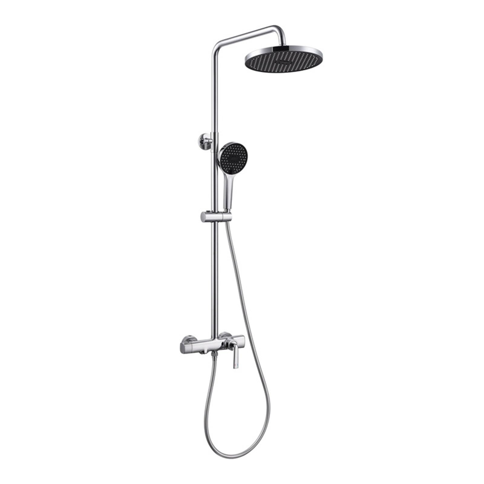 Columna de Ducha Pared Regulable en Altura,Cromado
