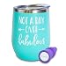 Not A Day Over Fabulous Wine Tumbler - 12 oz Stainless Steel Tumbler with Lid - Includes Wine Stopper - 30th, 40th, 50th, 60th, Birthday Gifts for Women - Birthday Wine Glass - Wine Gifts for Women