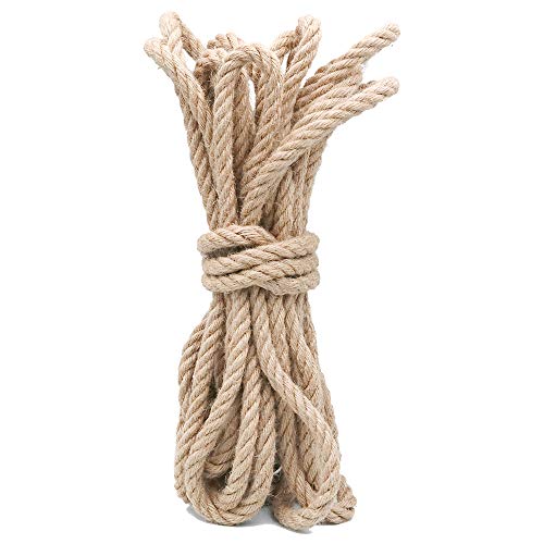 jijAcraft Rope 12 MM,Hemp Rope,10 M/32 Feet Thick Rope, Thick Jute String, Strong Craft Twine for Gardening Rope