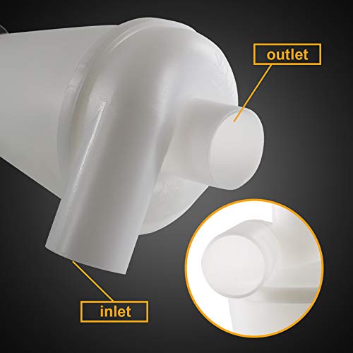 Séparateur de poussière Cyclone - Filtre d'aspiration de poussière - Séparateur de poussière cyclonique professionnel - Accessoire pour aspirateur (blanc) - Image 4